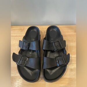 Birkenstock Black Double Strap Women's Slippers